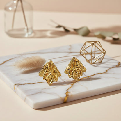 Pair of gold earrings
